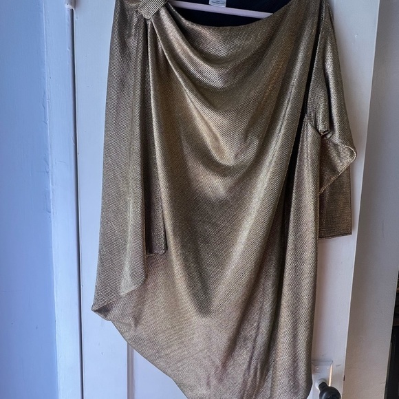 Talbot Runof Gold Metallic Stole 10 - Picture 10 of 13